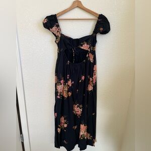 Free People floral black dress